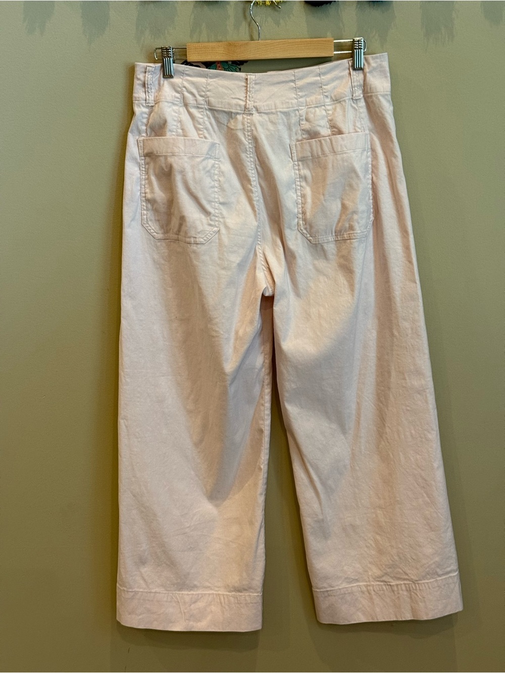 Anthropologie’s Maeve The Colette Soft Pink Wide-Leg Cropped Pants - Picture 6 of 11